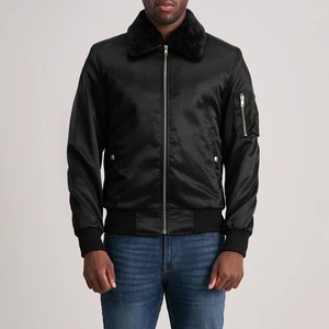 Chaqueta Varsity Clásica de Satén con Cierre de Botones a Presión, Cuello y Puños Acanalados, Diseño en Contraste, Prenda Exterior Informal de Primera Calidad - Product Image 6