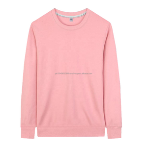 Sudadera de cuello redondo de gran tamaño liso de lana para hombre de talla grande de alta calidad con patrón sólido para sudaderas con capucha de inviernoEnvío DDP - Product Image 2