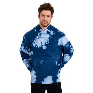 Sweat-shirt à capuche unisexe en molleton de coton surdimensionné, coupe ample, tie-dye, streetwear, personnalisable avec logo, vente en gros - Product Image 1