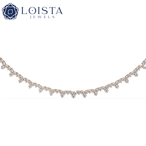 Collier en diamant de laboratoire taille brillant rond avec certificat IGI, bijoux de mariage de luxe pour femmes - Product Image 3