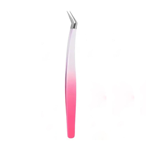 Juego de Pinzas para Pestañas de 5 Piezas con Gradiente Rosa, Marca Privada, Antimagnéticas, de Acero Inoxidable, para Aislamiento de Pestañas de Volumen Ruso - Product Image 4