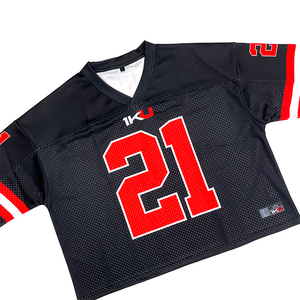 Camiseta Corta de Fútbol Americano Personalizada, Estilo Urbano Vintage, Holgada, Deportiva Informal para Hombre - Product Image 3