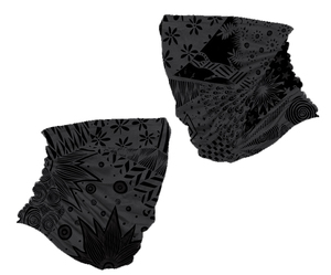 Black Breathable Unisex Sports Bandana Neck Gaiter Multifunction Outdoor Polyester Tube Scarf Digital Print - Product Image 1