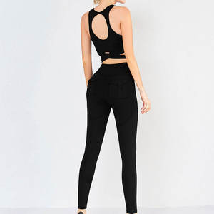 Conjunto de yoga suave para mujer que ofrece soporte elástico y comodidad transpirable para yoga y uso activo diario. - Product Image 6