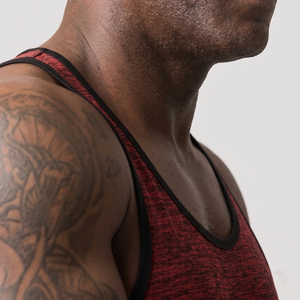 Camiseta Deportiva sin Mangas para Hombre, Cuello Cuadrado, Secado Rápido, para Gimnasio y Ejercicio, 100% Poliéster - Product Image 4