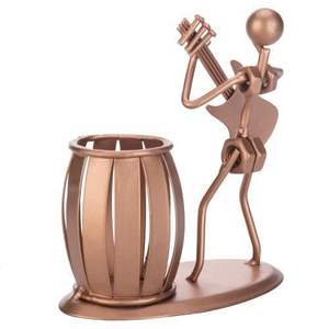 Elegant Metal Pen Stand Pencil Holder Antique Finished Ideal for Keeping Your Desk Neat and Organizing <b>Stationery</b> - Product Image 2