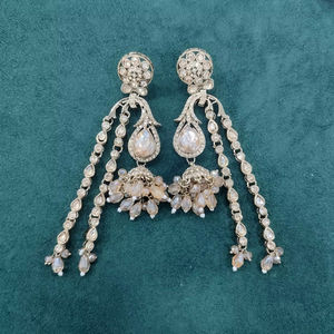 Colección de Pendientes de Lujo, Últimos Diseños Exclusivos, Étnicos, Chapados en Oro, con Forma de Campana, con Circonitas, para Mujer - Product Image 1