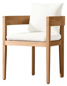 เก้าอี้ไม้สักแท้พรีเมียมพร้อมเบาะรองนั่ง – เก้าอี้รับประทานอาหารทันสมัยสำหรับใช้ภายในและภายนอกอาคาร เหมาะสำหรับโรงแรม วิลล่า และรีสอร์ท จากผู้จัดจำหน่ายเฟอร์นิเจอร์ - Product Image 1