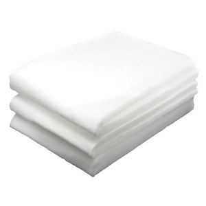 ผ้าใยสังเคราะห์สีขาวล้วน ไม่มีลวดลาย น้ำหนักปานกลาง ใช้สำหรับเสื้อผ้าและของตกแต่ง 60gsm-2500gsm ผลิตในเวียดนาม - Product Image 1