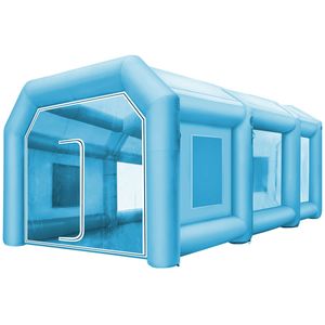 Tenda Gonfiabile Personalizzata 39.3x16.4x13.1 Ft per Cabina di Verniciatura Auto con Sistema di Riscaldamento a Bruciatore Diesel per Essiccazione - Product Image 1