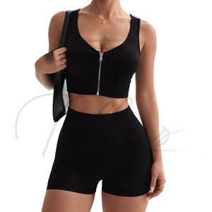 Conjunto de Yoga de 5 Piezas para Mujer al por Mayor, Ropa Deportiva con Logotipo Personalizado, Top de Manga Larga, Leggings Levanta Glúteos, Ropa de Gimnasio, Traje de Entrenamiento - Product Image 5