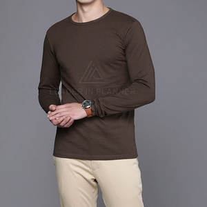 T-shirts à manches longues de dernière génération, vêtements de mode pour hommes, t-shirts à manches longues de couleur unie pour adultes - Product Image 3
