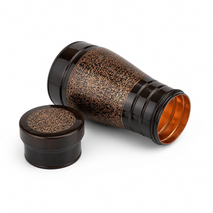 Black Printed Copper <b>Water</b> <b>Bottle</b> Drinking <b>Bottle</b> with Decorative Black Finish Traditional <b>Metal</b> <b>Water</b> <b>Bottle</b> for Home Office - Product Image 3