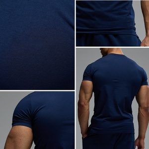 <b>TShirts</b> Manufacturer Custom Cotton Breathability Muscle Tapered Fit Workout Training Mens Gym Customized Compression T shirt - Product Image 4