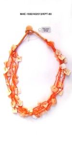 Collar de Cadena con Cuentas de Hueso Multicolor y Patrón de Corazón, Unisex, Regalo para Fiestas, Pieza de Moda, Precio al por Mayor - Product Image 4