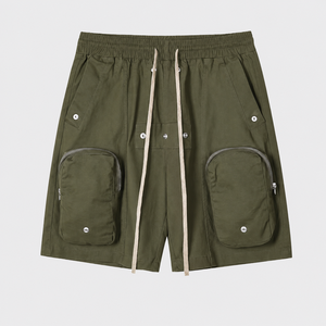 Custom Men's Utility Cargo <b>Shorts</b> 100% Cotton Mid Waist Drawstring Large Pocket Anti-Wrinkle OEM Casual Comfortable - Product Image 6