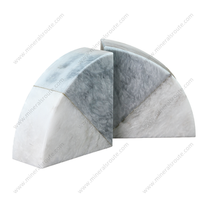 Nouveauté : Porte-livres en marbre naturel gris et blanc gravé sur mesure avec emballage personnalisé pour livres et cadeaux - Product Image 4