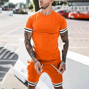 Conjunto de 2 Piezas para Hombre, Fabricante, Pantalones Cortos Cargo de Algodón, Camiseta, Verano, OEM, ODM, Logotipo Personalizado, Venta al Por Mayor - Product Image 4