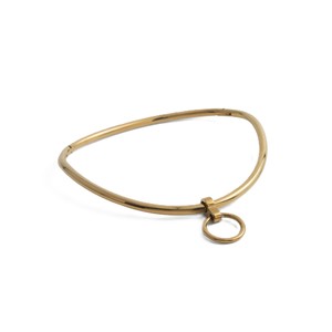Collier Éternité Courbé Doré avec Anneau et Clé Hexagonale 6mm en Acier Inoxydable Premium Étanche et Personnalisable - Product Image 6