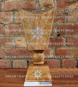 Ramadan Eid Special 2026 Religious Spring Eco-Friendly Mango Wood Sea Shell Bakhoor <b>Burner</b> <b>Incense</b> Holder Mother Pearl Madhkan - Product Image 2