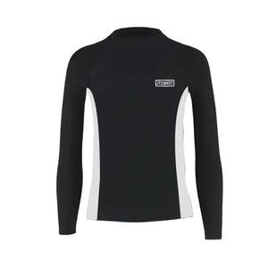 Custom Sublimation Transfer Print Breathable 220g Full Sleeve Spandex / Polyester <b>Compression</b> Rush Guard Seamless Fusing Unisex - Product Image 1