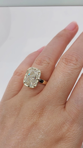 6 CT E VVS2 Elongated <b>Cushion</b> Lab Diamond, Engagement <b>Ring</b>, Donut low setting <b>Ring</b>, IGI Certified <b>Cushion</b> Cut, <b>Wedding</b> Proposal - Product Image 5