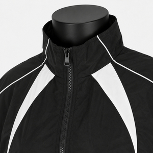 Veste coupe-vent légère et respirante en polyester à capuche contrastante pour homme, idéale pour la course décontractée en hiver, avec logo frontal – Vente en gros - Product Image 6