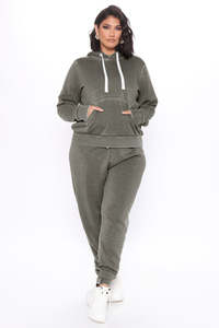Sudadera con Capucha para Mujer, Gris, Mezcla de Algodón, Tejida, con Bolsillos, Logotipo Frontal, Estilo Casual Urbano para Otoño - Product Image 5