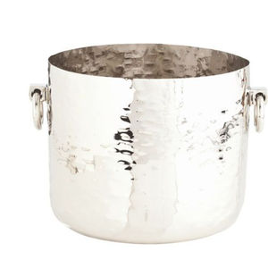 Cubo para Hielo de Piel Sintética Blanca de Diseño Elegante, con Tapa de Latón Mate, Accesorio Estiloso para Hoteles y Bares, Precio de Fábrica - Product Image 4