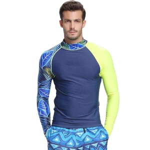 Calidad superior OEM Rash Guard Hombres Sublimación Impreso Spandex Gimnasio Fitness Surf Buceo Rash Guard Camisas de compresión - Product Image 1