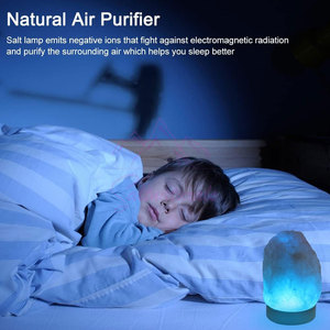 Lámpara de Sal USB de Estilo Elegante, Lámpara de Sal de Cristal de Roca USB, Lámpara de Sal USB de Piedra Natural para Oficina - Product Image 4