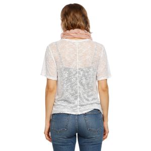 Pink Ruffle Scarf Women Soft Fashion <b>Wrap</b> Shawl Elegant Layered Design Lightweight Neck Accessory Casual Style Winter Apparel - Product Image 4