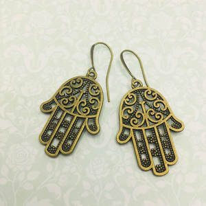 Pendientes Colgantes Mano de Hamsa de Plata de Ley Vintage para Boda y Fiesta, Joyería de Protección contra el Mal de Ojo a Precio Mayorista - Product Image 5