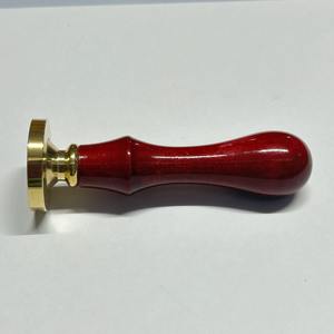 Elegante Sello de Cera Redondo de Latón de 30 mm con Mango de Madera de Arce Premium, Sello de Cera Multiusos Vintage para Sobres - Product Image 2