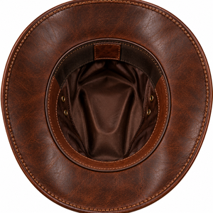 Sombrero Vaquero de Gamuza Marrón Personalizado para Hombre, Sombrero Vaquero Occidental Vintage con Banda Decorativa, Suministro de Fabricante al por Mayor - Product Image 5