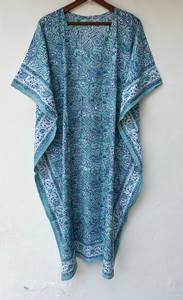 Vestido Kaftan Casual de Verano sin Mangas con Estampado Floral Tropical Digital, de Algodón, para Mujer, Islas del Pacífico Asiático - Product Image 3