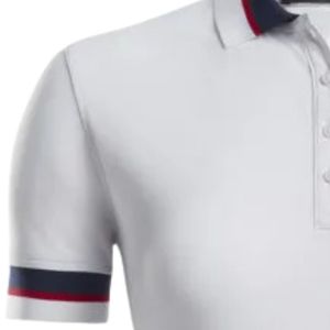 Polo de Mujer Blanco con Ribete Azul Marino, Manga Corta, Estilo Deportivo, Cómodo para Golf y Actividades al Aire Libre - Product Image 4