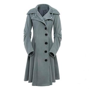 Women's Plus Size Winter Trench Coat Faux Fur Long Reversible Eco-Friendly Black White Leopard Print - Product Image 4