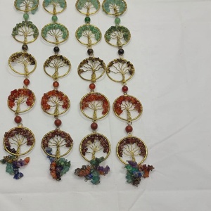 Décoration suspendue en pierres précieuses naturelles 7 chakras pour le yoga, la méditation, le Reiki, la guérison spirituelle, la décoration intérieure, vente en gros - Product Image 4
