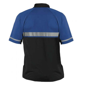 Chemises polo respirantes à logo personnalisé, hautement réfléchissantes, avec poche, manches courtes, pour la sécurité des agents de sécurité en été, pour hommes - Product Image 2
