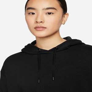 เสื้อฮู้ดครอปสีดำสำหรับผู้หญิง แขนยาว สวมใส่สบาย - Product Image 3