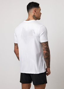 T-shirt décontracté uni en polyester/coton épais 200g avec col robuste et impression numérique pour homme - Product Image 6