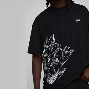 T-shirt graphique imprimé OEM pour homme, personnalisé, streetwear, manches courtes, col rond, vêtement décontracté et tendance - Product Image 4