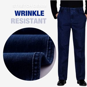 Jeans de Mezclilla para Hombre, Corte Recto, Cintura Alta, Ajuste Regular, Color Sólido, Estilo Casual, para Otoño - Product Image 5