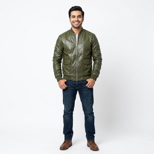 High Quality Wholesale Cheap Price <b>Men</b> Sheep Skin Leather Customized Logo Printing <b>Jacket</b> in Different Colors <b>jacket</b> for <b>men</b> - Product Image 1