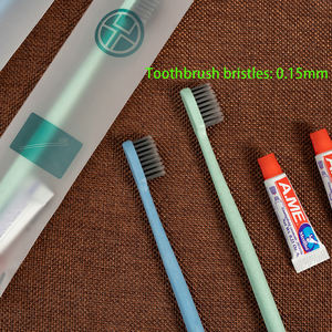 Brosse à dents d'hôtel écologique en bambou biodégradable pour les soins bucco-dentaires des invités <span class=keywords><strong>Kit</strong></span> dentaire de voyage vert durable fournitures zéro déchet - Product Image 5