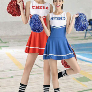 Tenue de cheerleading pour adultes Econex Sports, robe noire et blanche style jupe, pompons, logo imprimé par sublimation sur le devant - Product Image 3