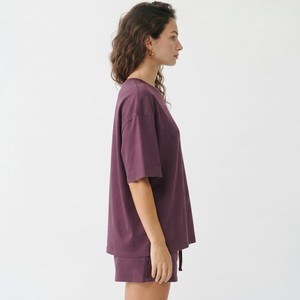 Ensemble décontracté pour femmes, haut court confortable, coton, tendance, été, ensemble de shorts 2 pièces pour femmes, style brodé - Product Image 3