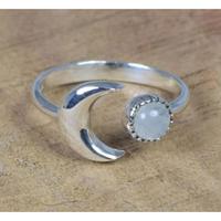 Bague minimaliste en argent sterling 925 avec serti clos et pierre précieuse, unisexe, pour usage quotidien, design ouvert, bijoux tendance