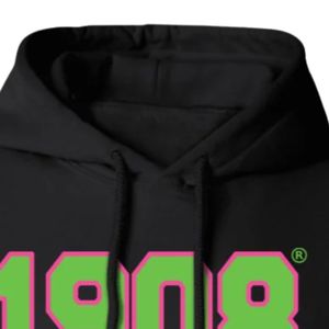 <b>Black</b> 1908 Pullover Hoodie <b>Long</b> <b>Sleeve</b> Hooded Sweatshirt Graphic Printed Casual Women's Sportswear <b>Top</b> Ribbed Cuffs Everyday - Product Image 5